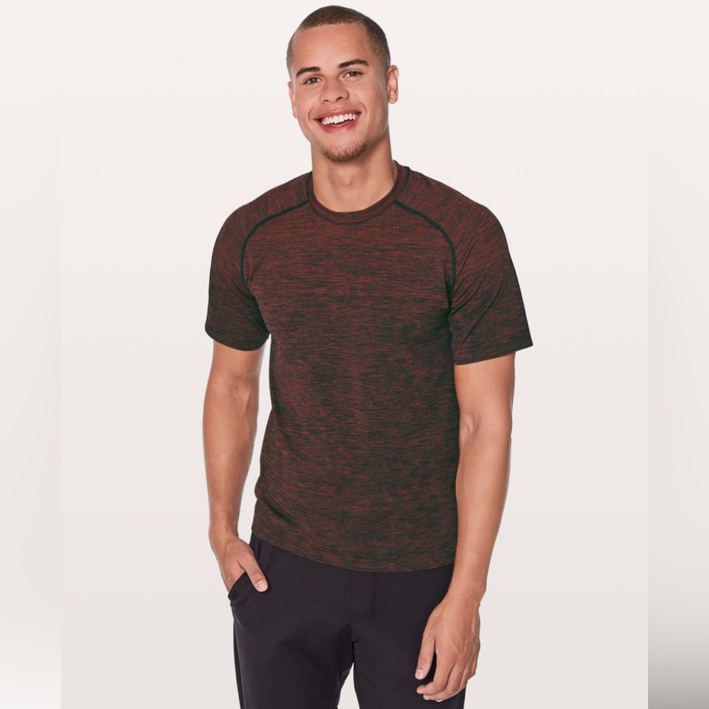 Mint Lululemon Metal Vent Tech Short Sleeve Oxblood Black Mens Sz XXL Worn 2x